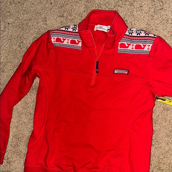 Vineyard Vines 1/4 quarter zip sweatshirt with sweater inset whale small s - Picture 14 of 17